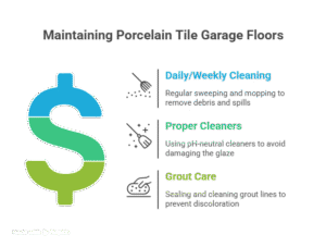 Maintaining Porcelain Tile Garage Floors