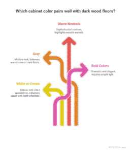 Which cabinet colors pair well with dark wood floors