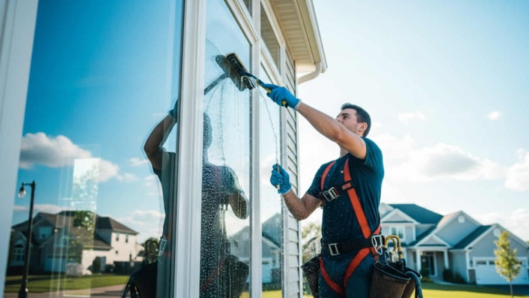 professional window cleaner in Columbus