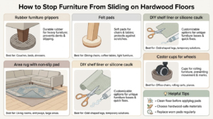 Furniture anti-slip guide