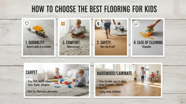 How to Choose the Best Flooring for Kids : kids friendly flooring